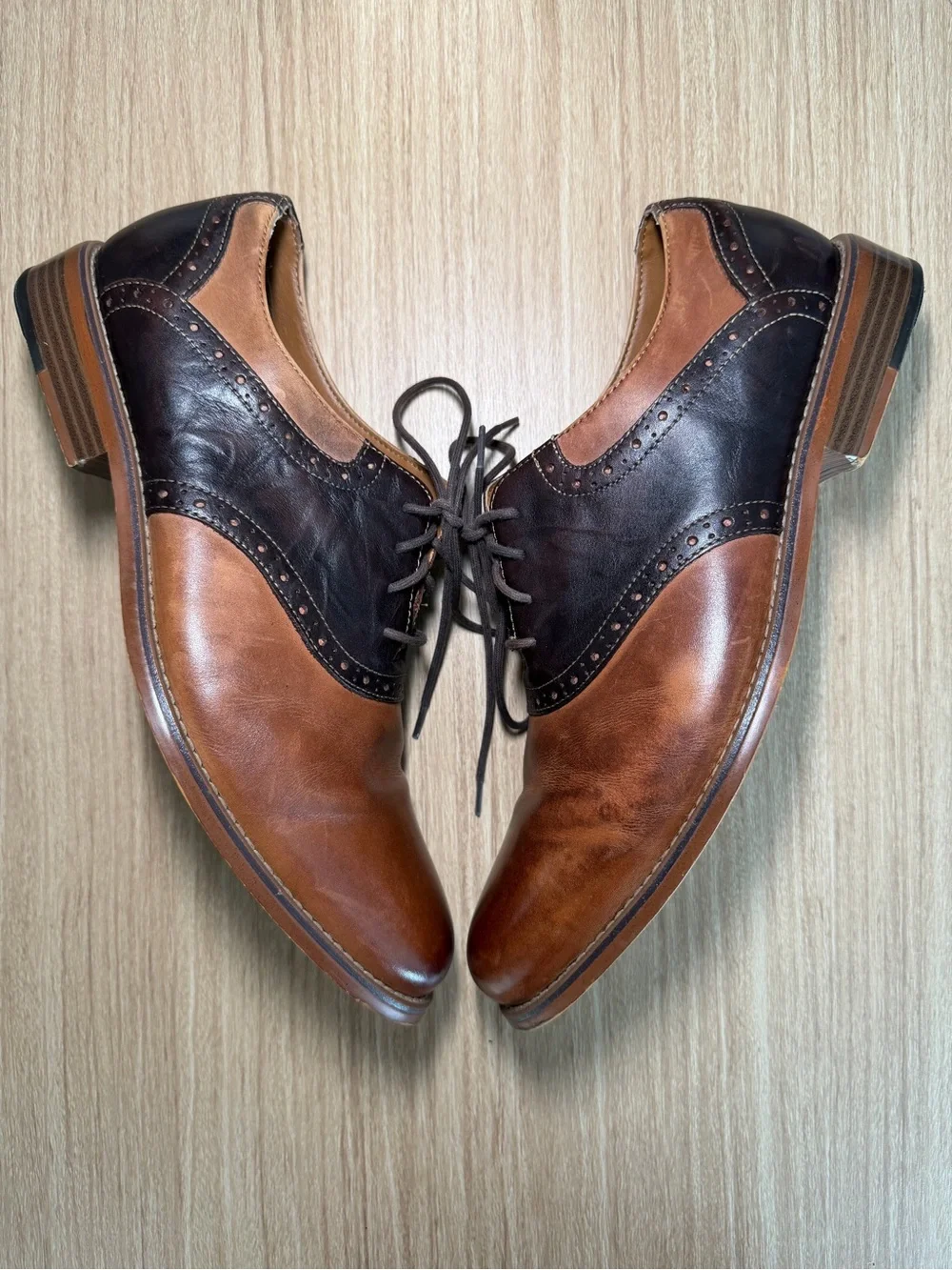 G.H. Bass Casanova Men’s Carmel Brown Leather Casual Oxfords